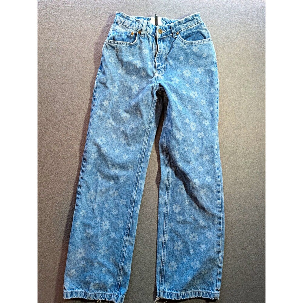 Ragged Jeans Women’s 26 Floral Acid Wash High Rise Straight Leg Y2K Denim